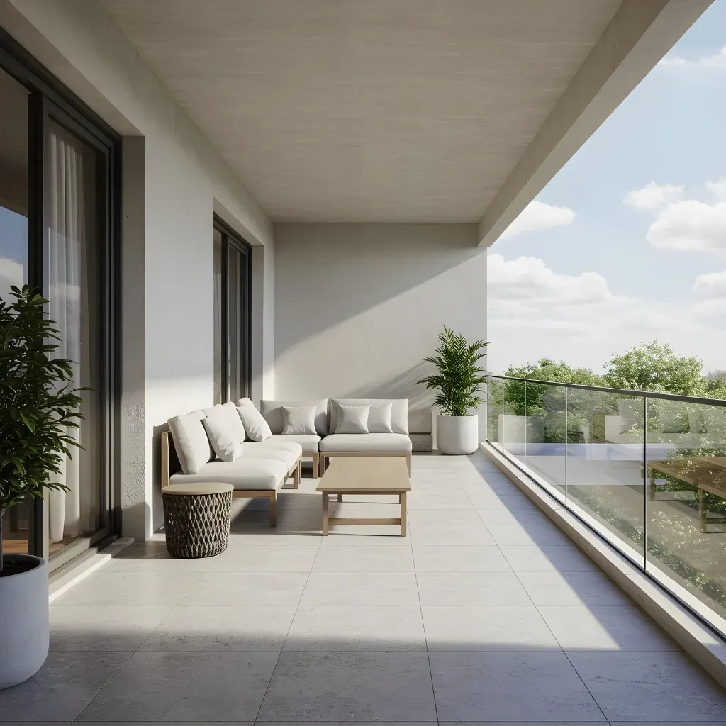 kącik wypoczynkowy na balkonie